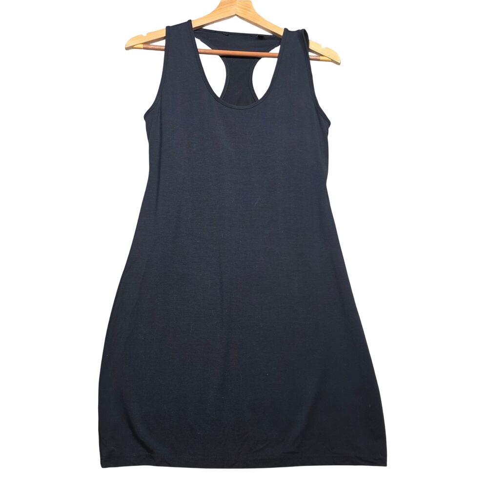 Athleta Rafina Black Mini Dress with Cut Out Racerback